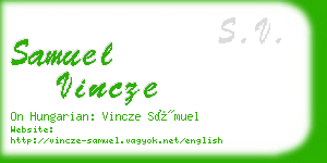 samuel vincze business card